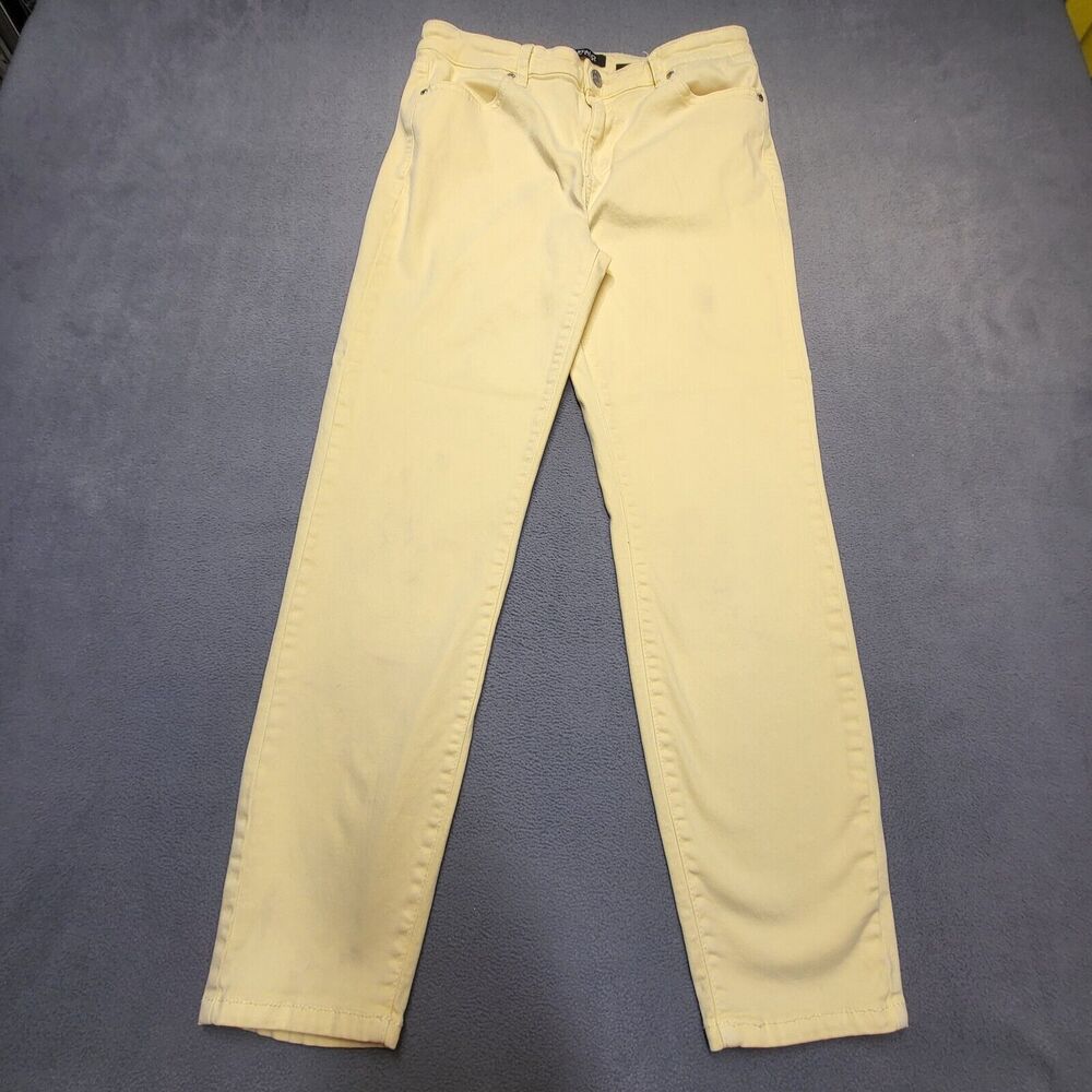 Buffalo David Bitton Womens 6 Yellow High Rise Stretch Skinny Ankle